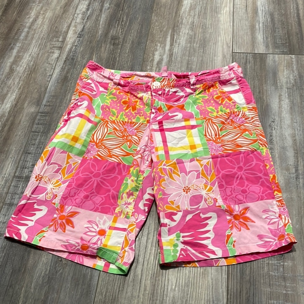 Lilly Pulitzer Patchwork Print Bermuda Shorts - image 1